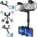 Rearview Mirror Phone Holder 360° Rotating Foldable Design