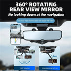 Rearview Mirror Phone Holder 360° Rotating Foldable Design