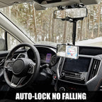 Rearview Mirror Phone Holder 360° Rotating Foldable Design