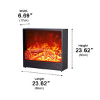 Recessed Wall Heater LED Flame Remote & Adjustable Heat