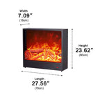 Recessed Wall Heater LED Flame Remote & Adjustable Heat