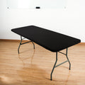 Rectangular Tablecloth Cover Stretch Polyester Water-Repellent & Wind-Resistant