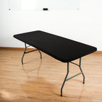 Rectangular Tablecloth Cover Stretch Polyester Water-Repellent & Wind-Resistant