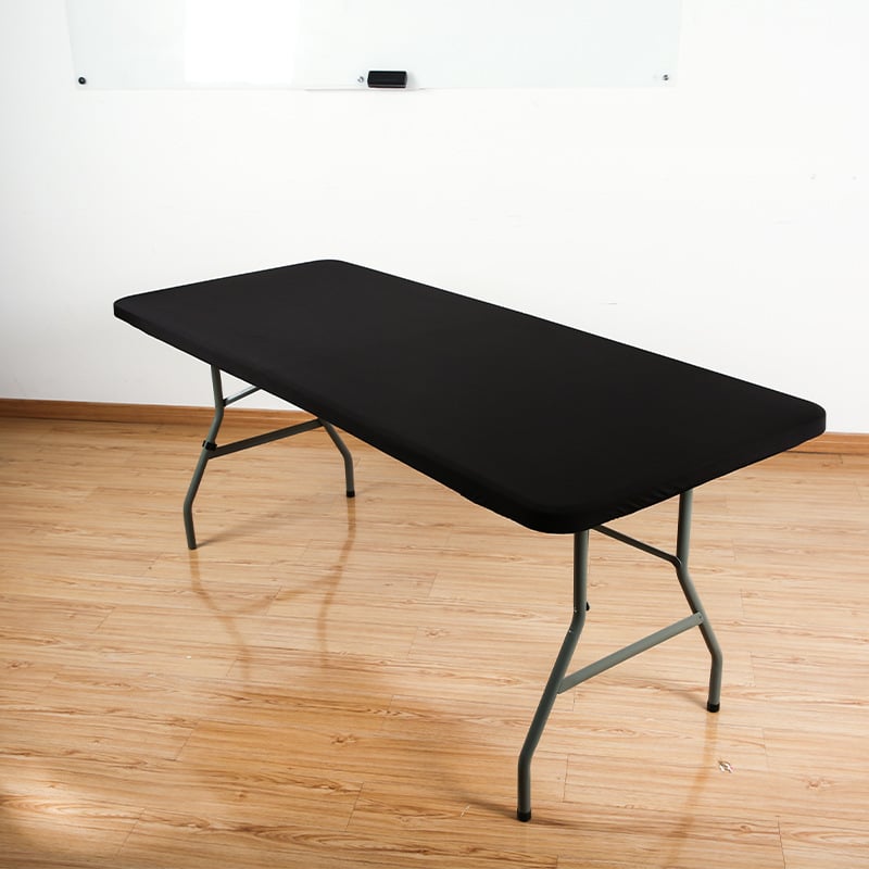 Rectangular Tablecloth Cover Stretch Polyester Water-Repellent & Wind-Resistant