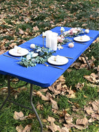 Rectangular Tablecloth Cover Stretch Polyester Water-Repellent & Wind-Resistant