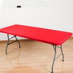 Rectangular Tablecloth Cover Stretch Polyester Water-Repellent & Wind-Resistant