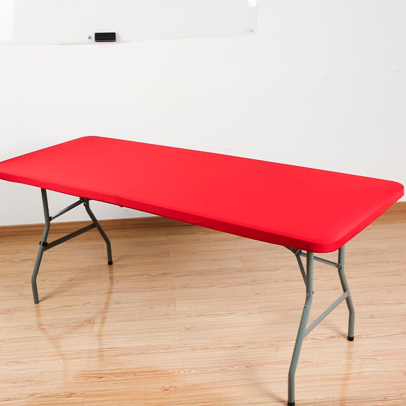 Rectangular Tablecloth Cover Stretch Polyester Water-Repellent & Wind-Resistant
