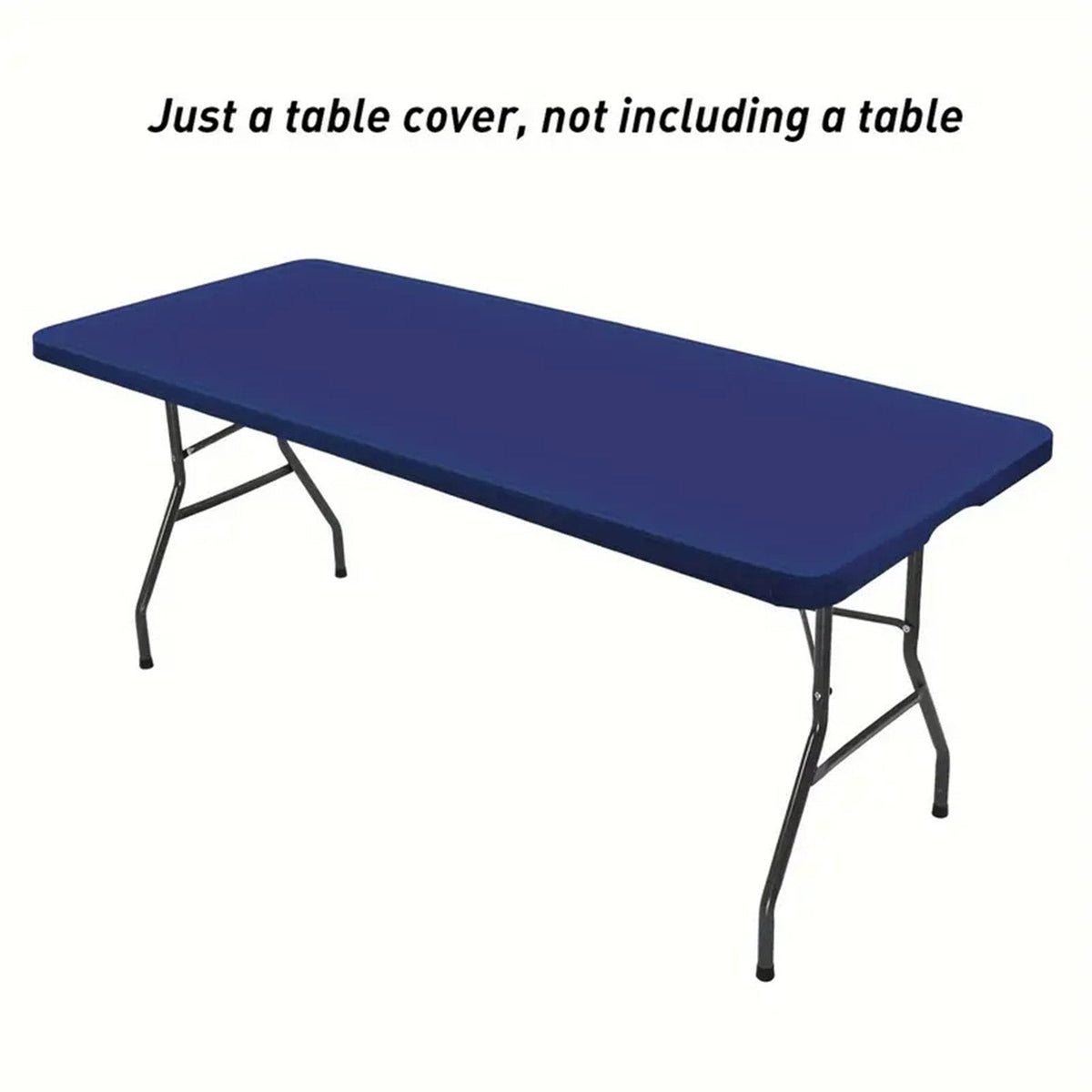 Rectangular Tablecloth Cover Stretch Polyester Water-Repellent & Wind-Resistant