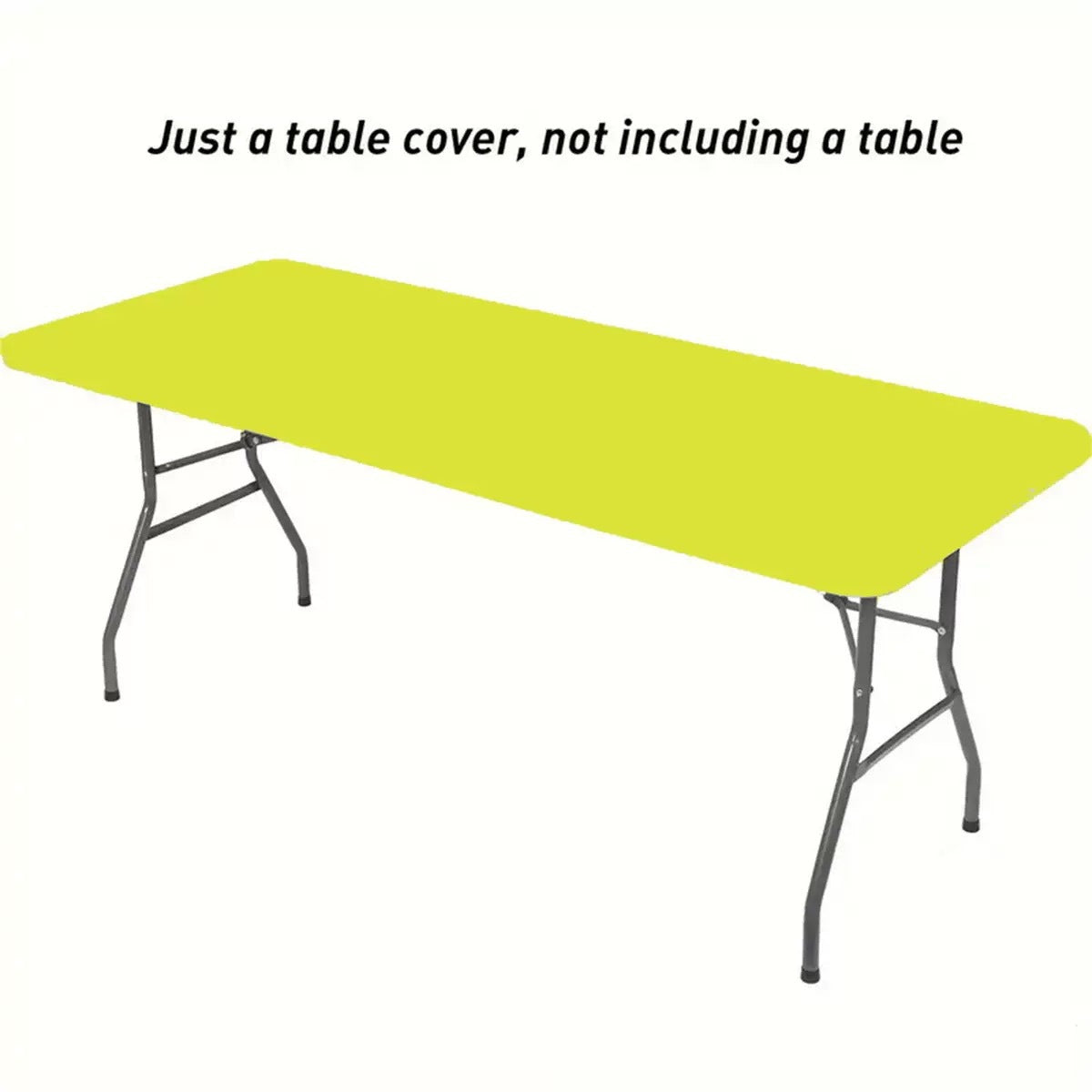 Rectangular Tablecloth Cover Stretch Polyester Water-Repellent & Wind-Resistant