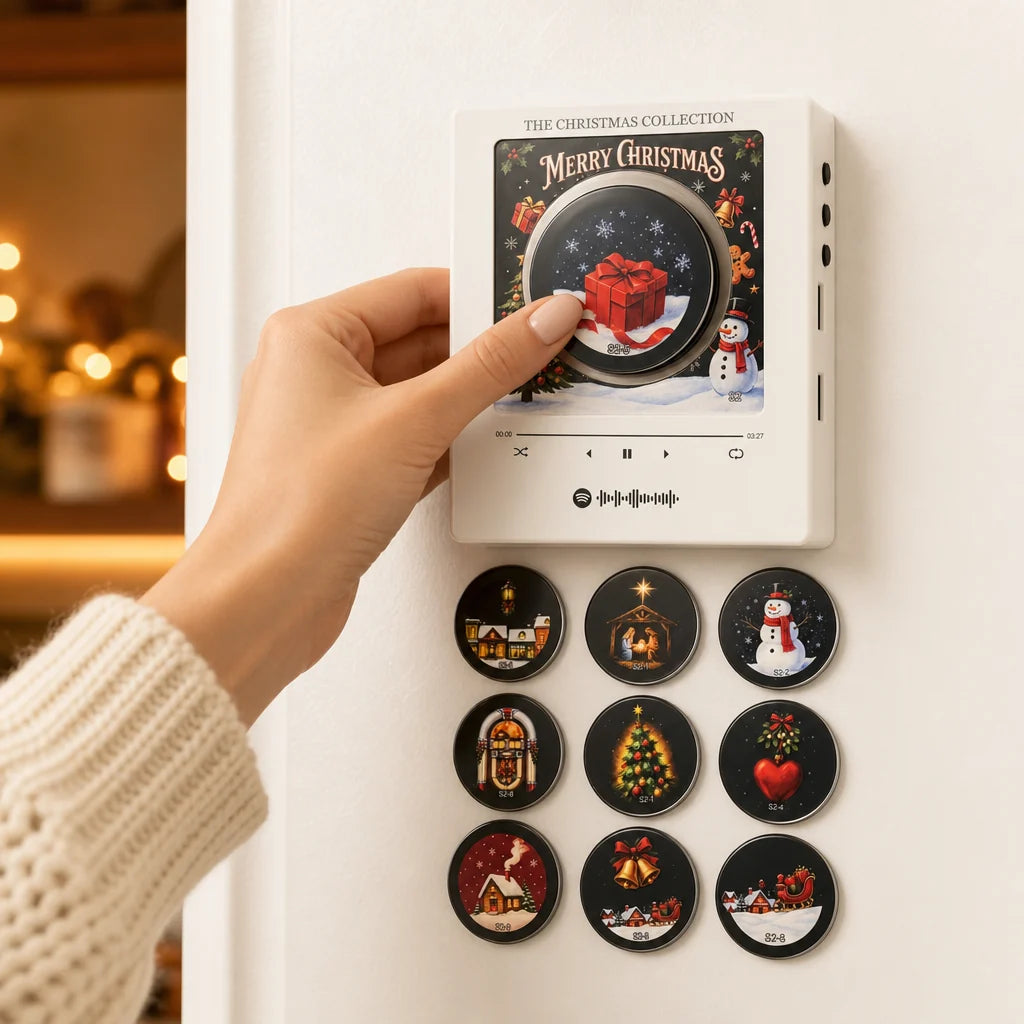 Refrigerator Magnet Vinyl Record 9 Songs USB Rechargeable
