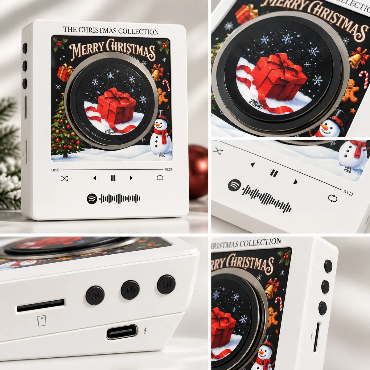 Refrigerator Magnet Vinyl Record 9 Songs USB Rechargeable