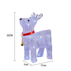 Reindeer Decoration Acrylic Warm White LED Battery-Powered Indoor Outdoor