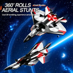 Remote Control Fighter Jet 360° Stunts LED Lights Shock-Resistant Plastic