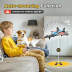 Remote Control Fighter Jet 360° Stunts LED Lights Shock-Resistant Plastic