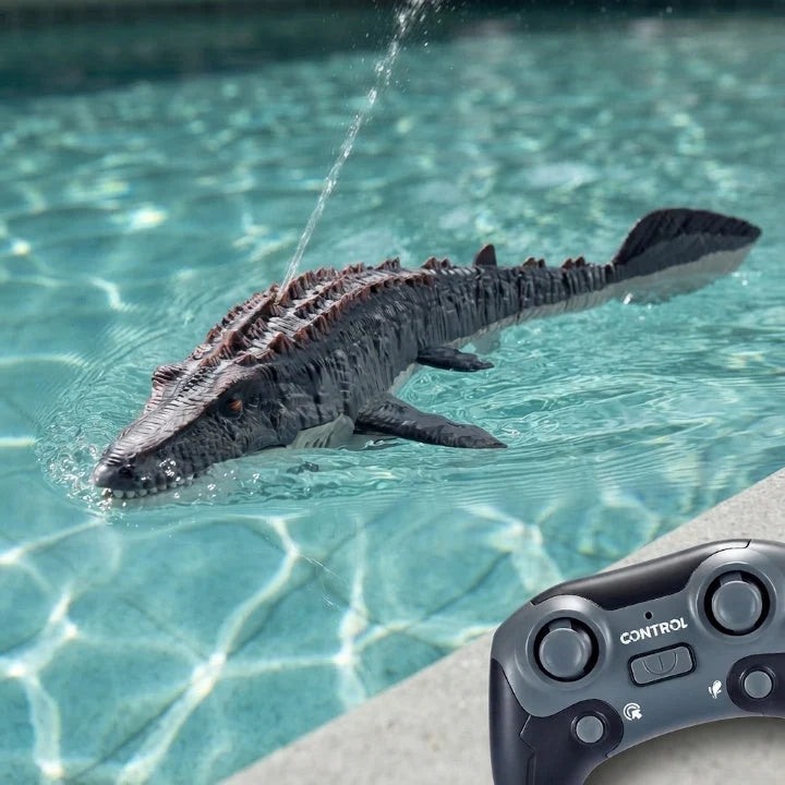 Remote-Controlled Mosasaurus Realistic Swimming Water Jet
