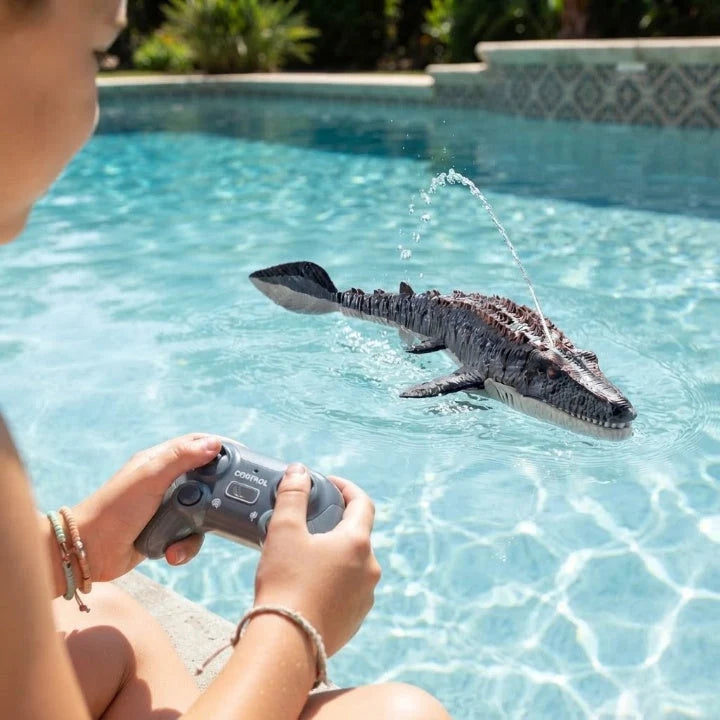 Remote-Controlled Mosasaurus Realistic Swimming Water Jet