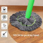 Replacement Mop Head Self-Wringing 55 cm Microfiber