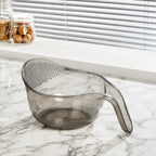 Rice Washing Bowl Fine Mesh Strainer & Ergonomic Handle
