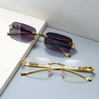 Rimless Sunglasses UV400 Polycarbonate Lenses
