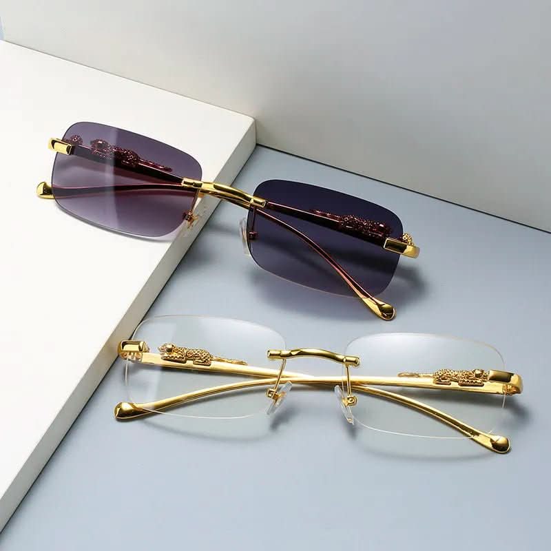 Rimless Sunglasses UV400 Polycarbonate Lenses