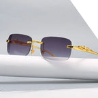 Rimless Sunglasses UV400 Polycarbonate Lenses