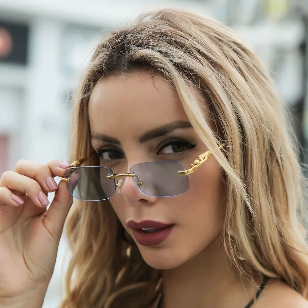 Rimless Sunglasses UV400 Polycarbonate Lenses
