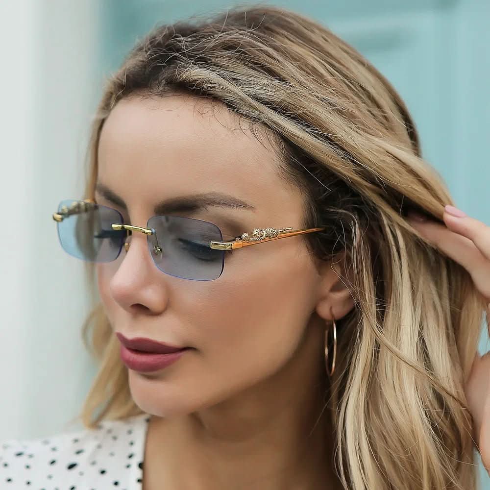 Rimless Sunglasses UV400 Polycarbonate Lenses