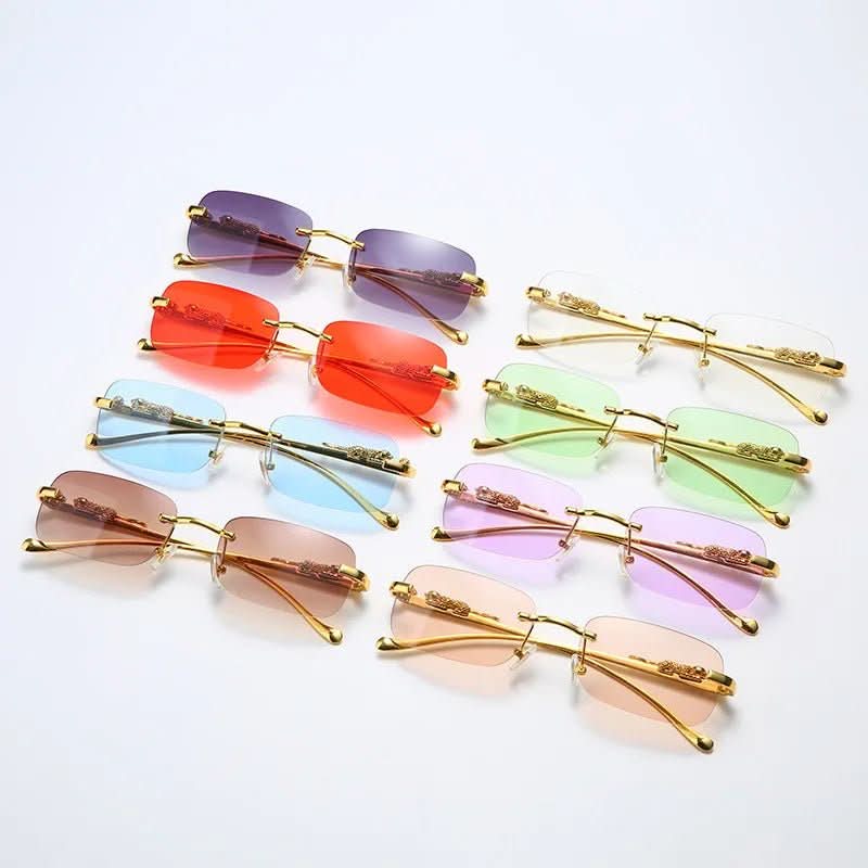Rimless Sunglasses UV400 Polycarbonate Lenses