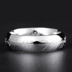 Ring Engraved Elvish Runes Glow In The Dark