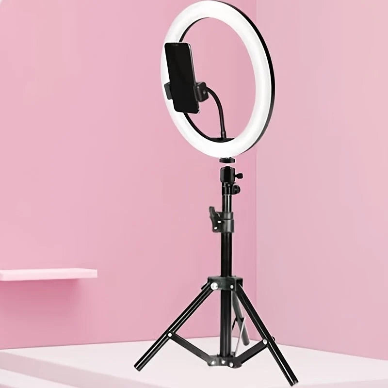 Ring Light 10-Inch Adjustable Tripod Phone Holder