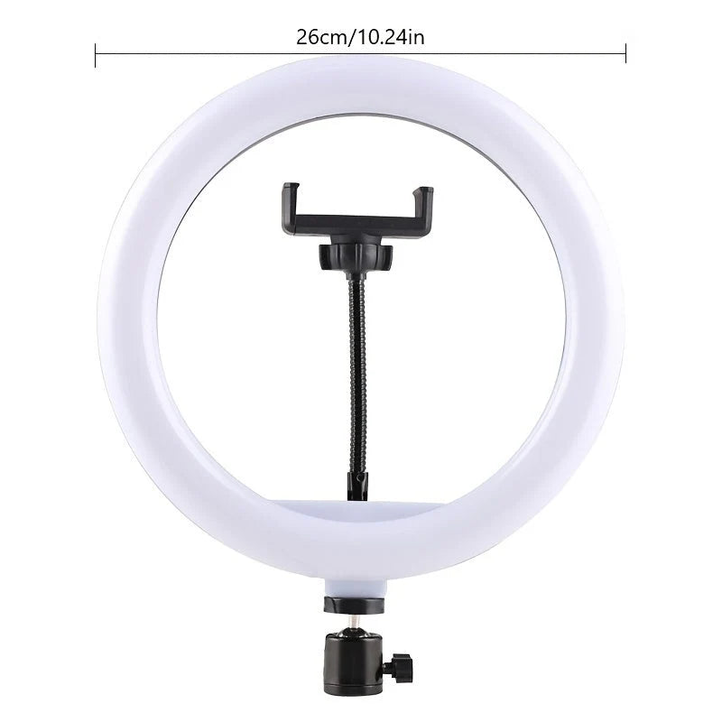 Ring Light 10-Inch Adjustable Tripod Phone Holder