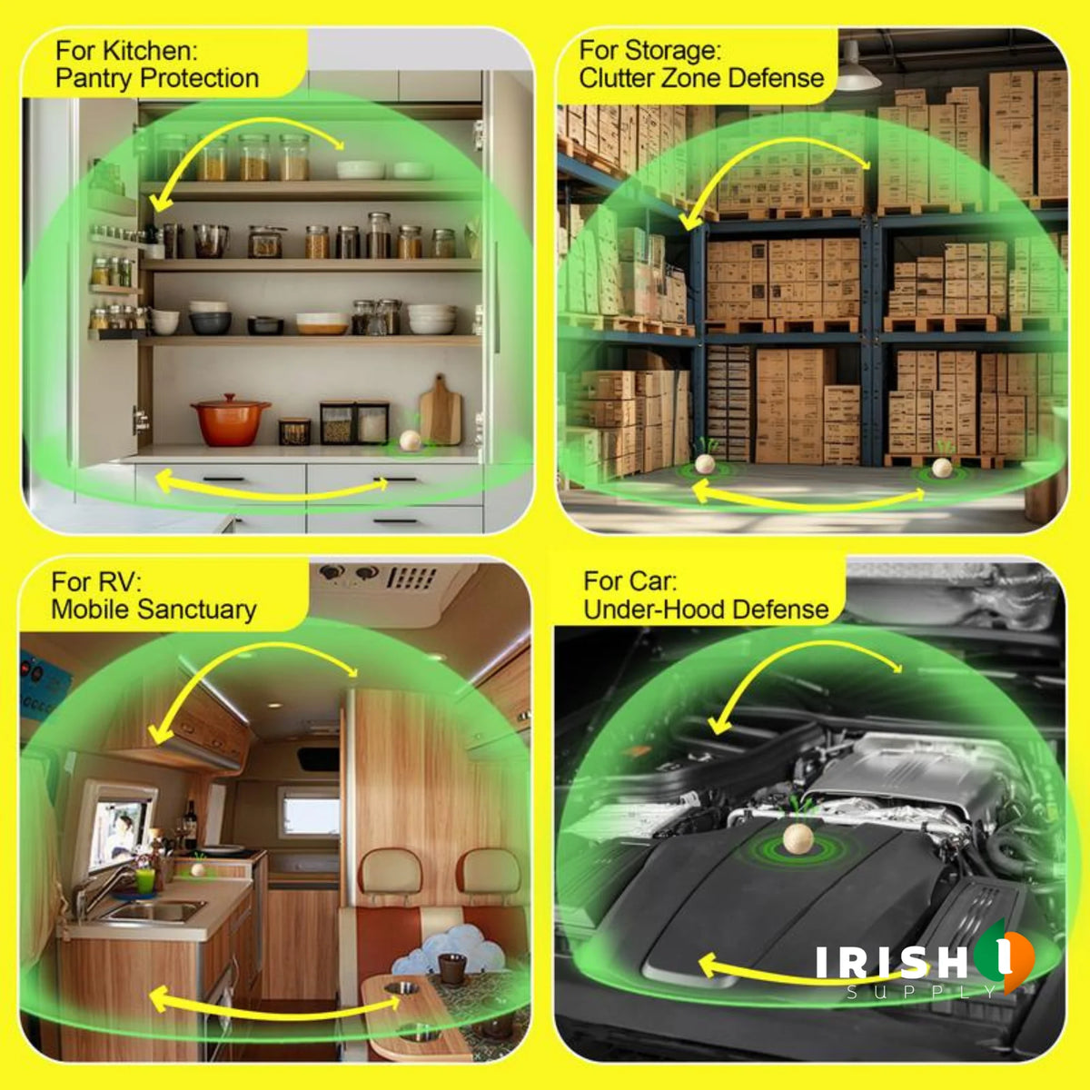 Rodent Repellent Balls Peppermint & Cinnamon Plant-Based Set of 4