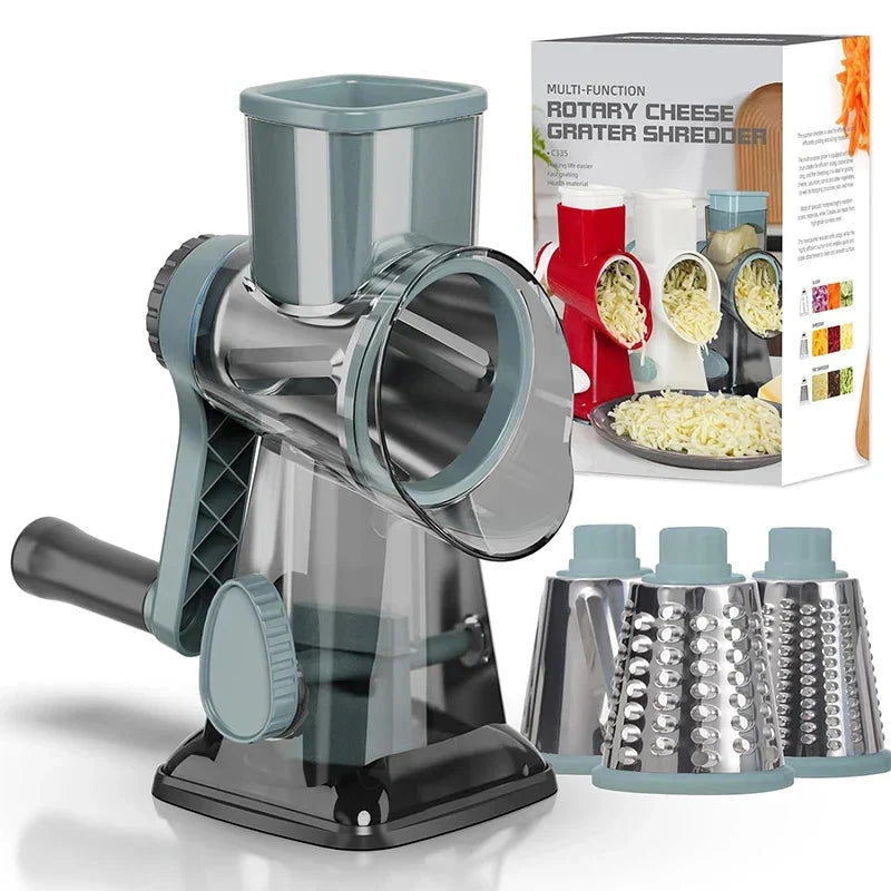 Rotary Grater Interchangeable Steel Drums Suction Cup Base