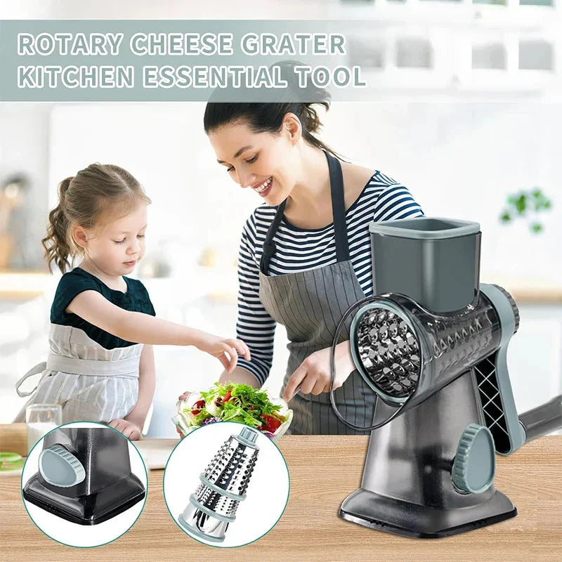 Rotary Grater Interchangeable Steel Drums Suction Cup Base