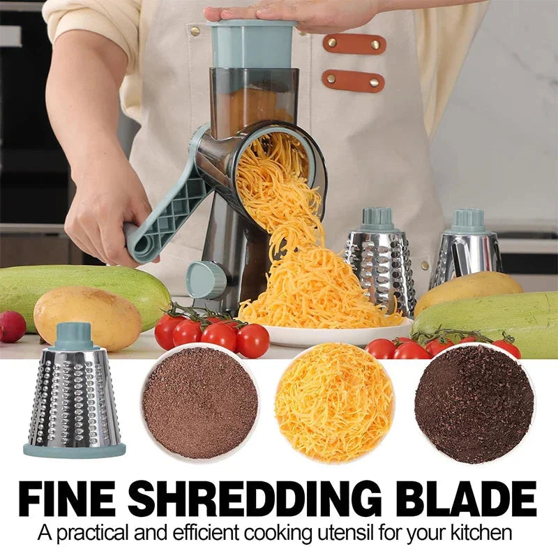 Rotary Grater Interchangeable Steel Drums Suction Cup Base