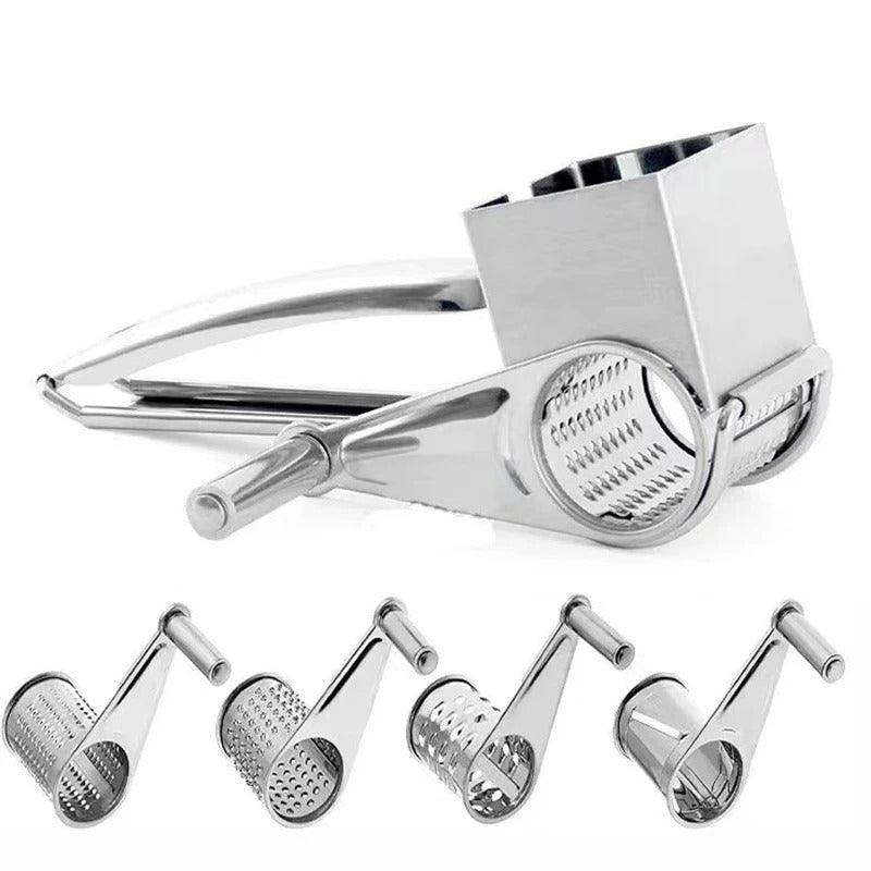 Rotary Hand Grater Stainless Steel Interchangeable Drums