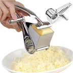 Rotary Hand Grater Stainless Steel Interchangeable Drums