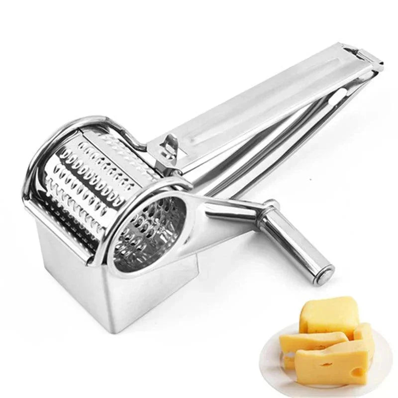Rotary Hand Grater Stainless Steel Interchangeable Drums