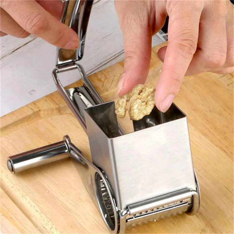 Rotary Hand Grater Stainless Steel Interchangeable Drums