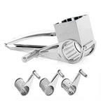 Rotary Hand Grater Stainless Steel Interchangeable Drums