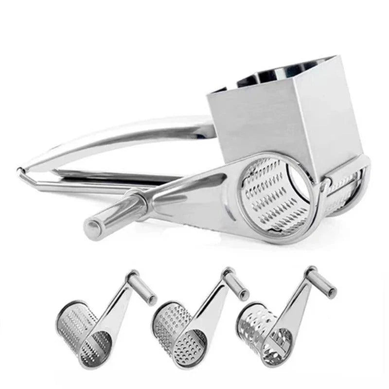 Rotary Hand Grater Stainless Steel Interchangeable Drums