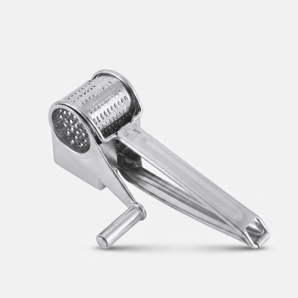 Rotary Hand Grater Stainless Steel Interchangeable Drums