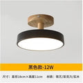 Round Ceiling Light Wood Base Selectable Color