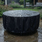Round Garden Furniture Cover Water-Repellent & UV-Resistant Adjustable Drawstring