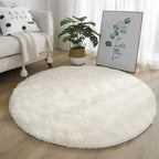 Round Plush Rug High-Pile Soft 2-Inch Profile