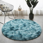 Round Plush Rug High-Pile Soft 2-Inch Profile