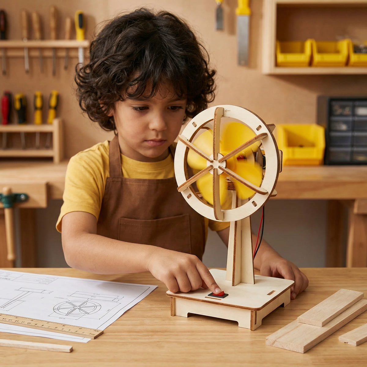 STEM Building Kit Wooden Working Models Ages 8+