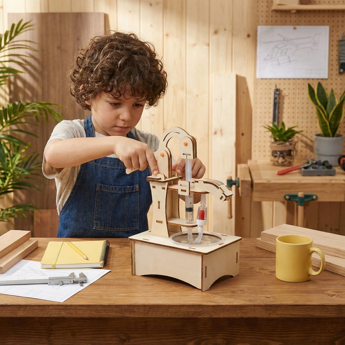 STEM Building Kit Wooden Working Models Ages 8+