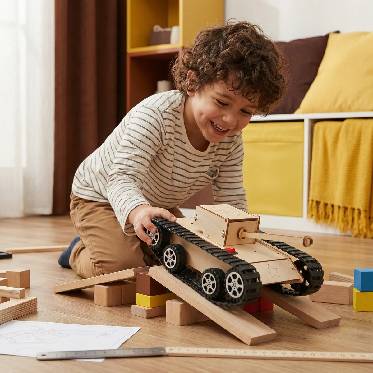 STEM Building Kit Wooden Working Models Ages 8+