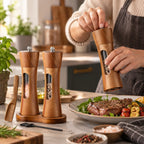 Salt & Pepper Grinder Set Adjustable Grind Size